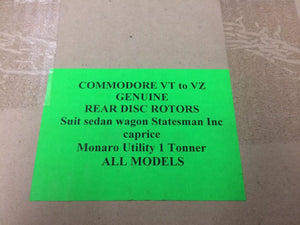 Genuine Holden VT-VX-VY-VZ-WH-WK-WL" Pair of rear Brake Rotors " V6 & V8
