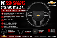 Genuine Holden VE SSV Sports Steering Wheel Chevrolet Airbag Dark Grey Trim Kit