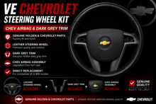 Genuine Holden VE WM Leather Steering Wheel Chevrolet Airbag Dark Grey Trim Kit