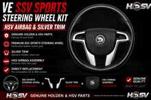 Genuine Holden VE SSV Sports Steering Wheel HSV Airbag Silver Trim Kit