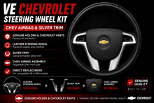 Genuine Holden VE WM Leather Steering Wheel Chevrolet Airbag Silver Trim Kit