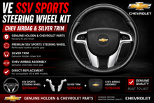 Genuine Holden VE SSV Sports Steering Wheel Chevrolet Airbag Silver Trim Kit