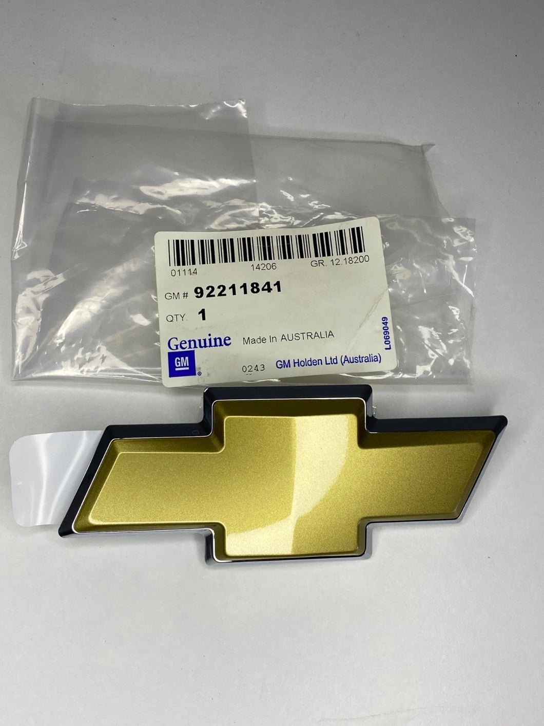 GMChevrolet Genuine VZ Sedan SV6 SV8 & SS  Rear CHEV Badge