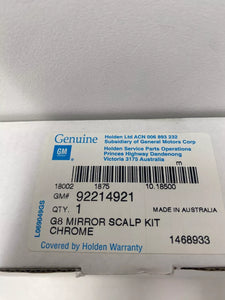 Genuine GM Holden VE VF WM WN " Door Mirror Chrome Cover Set"
