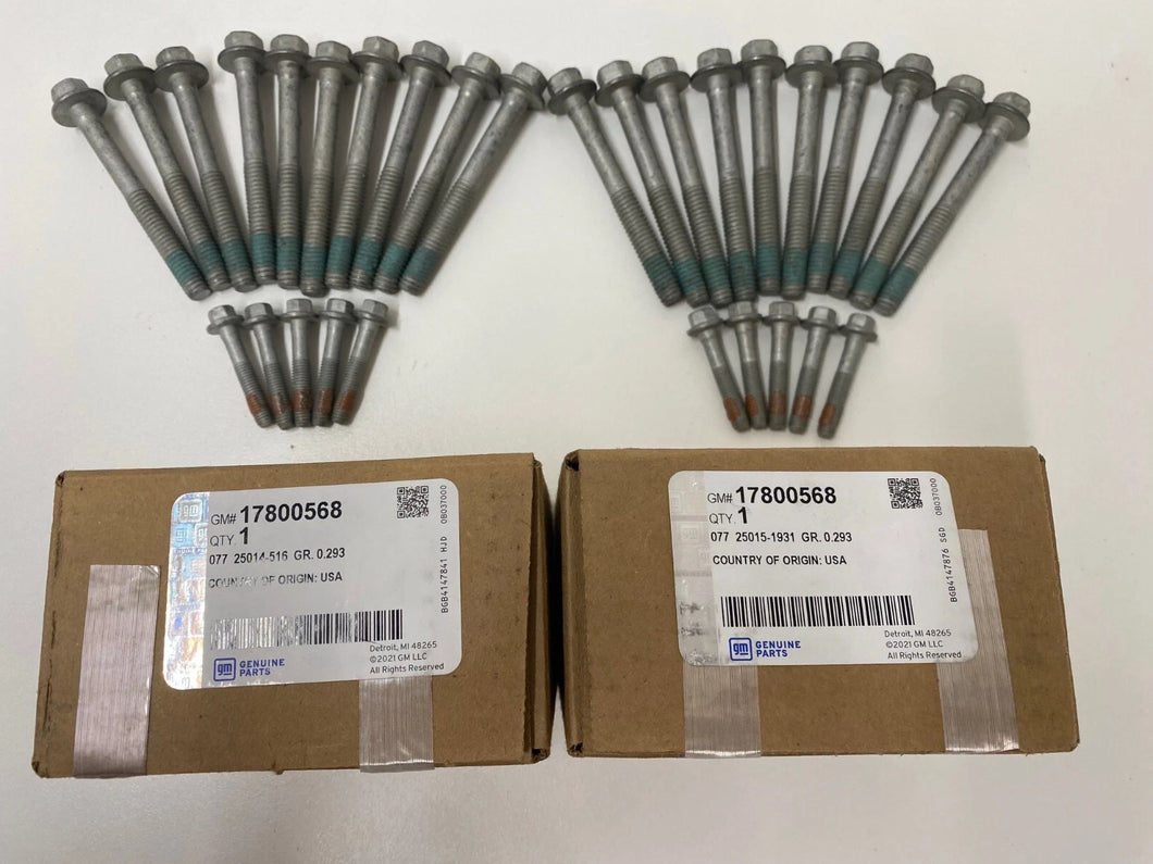 Genuine GM LS1 LS2 LS3 L76 L77 L98 Head Bolts Full Set 17800568 x2