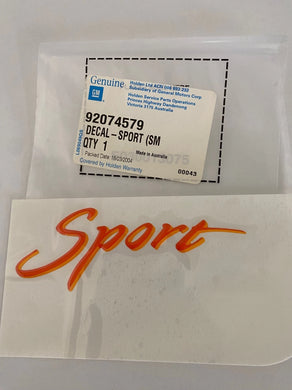 Holden Genuine Frontera Rear Tailgate  Sport Decal  P-N 92074579