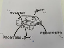 Holden Genuine Frontera Rear Tailgate  Sport Decal  P-N 92074579