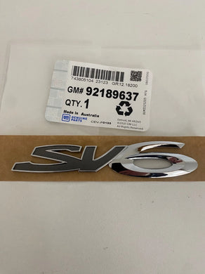 Holden Genuine VE -VF Sedan-Wagon- Ute SV6 Badge
