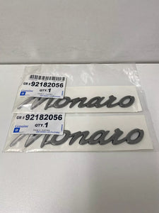 Holden Genuine VZ 2004-2006 Monaro 14 Panel  Monaro Badge Pair  92182056
