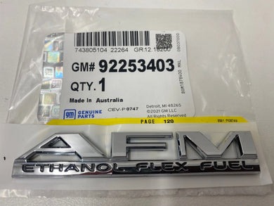 Holden Genuine WM WN Statesman amp; Caprice Rear AFM Ethanol Emblem