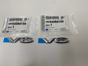 Holden New Genuine VY Commodore " V6 Chrome Guard Badge Pair "