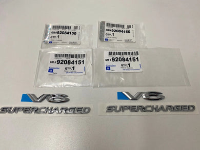 Holden New Genuine VY Commodore  V6 Supercharged Chrome Guard Badge Pair