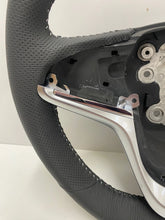 Holden VF Comm SSV-GTS Black Leather  Steering Wheel & Silver Trim Cover