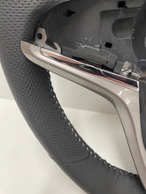 Holden VF Comm SSV-GTS Black Leather  Steering Wheel & Silver Trim Cover