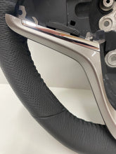 Holden VF Comm SSV-GTS Black Leather  Steering Wheel & Silver Trim Cover