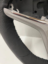 Holden VF Comm SSV-GTS Black Leather  Steering Wheel & Silver Trim Cover