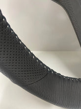 Holden VF Comm SSV-GTS Black Leather  Steering Wheel & Silver Trim Cover