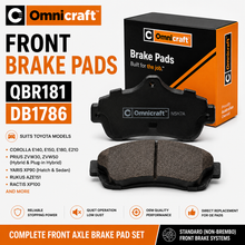Omnicraft Front Brake Pads Toyota Corolla Prius Yaris Rukus DB1786