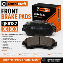 Omnicraft Front Brake Pads Subaru Forester Liberty Outback WRX DB1803