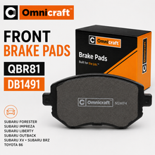 Omnicraft Front Brake Pads Subaru Forester Impreza Liberty QBR81 DB1491
