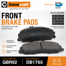Omnicraft Front Brake Pads VE VF Commodore SV6 Calais WM WN Caprice Bendix DB1765