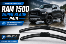 RAM 1500 Premium Graphite Wiper Blade Pair 28" 26" Hook Style 2018-2024