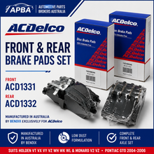 Holden Commodore VT VX VY VZ Front & Rear Brake Pads Set ACDelco ACD1331 ACD1332