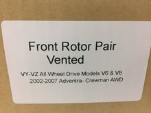 Genuine Holden VY-VZ AWD " Pair of Front Vented Brake Rotors " V6 & V8