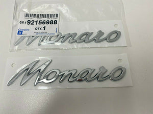 Holden Genuine V2-VY 2002-2004 Monaro 1/4 Panel " Monaro Badge Pair " 92156988 "