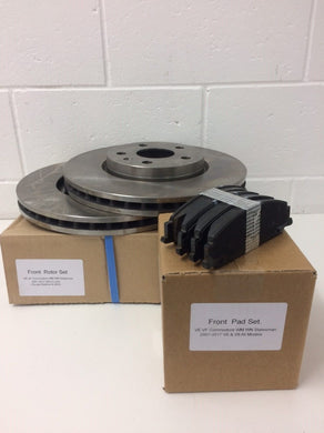 Holden Brake Rotor & Pad Set Front  Commodore/ Statesman VE VF  WM WN V8