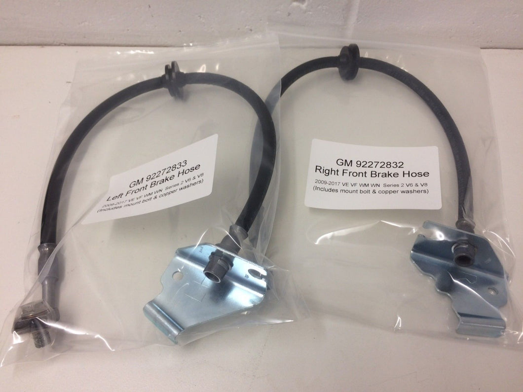 Genuine Holden Pair of Front  Brake Hoses VE VF WM WN 2010-2017 V6 & V8