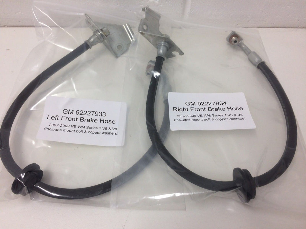 Genuine Holden Pair of Front  Brake Hoses VE & WM  Series 1 2007-2009 V6 & V8